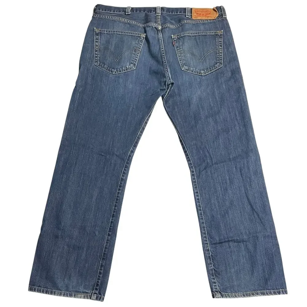 Levis 501 Jeans Size 38 Blue Regular Straight Leg Button Fly Medium Wash Denim